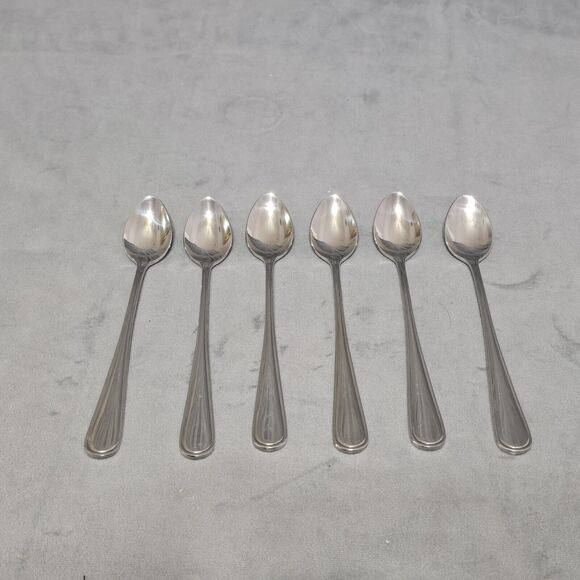 Set Of 6 Bon Chef Iced Tea Teaspoon Stainless 18/10 - Picture 1 of 3